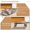 Natural Acacia Wood Patio Table And 2 Bench Set 6-Person Outdoor